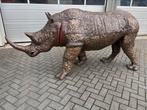 Stoer metalen (tuin)beeld van een Neushoorn, Ophalen, Nieuw, Wild dier, Beeldje of Figuurtje