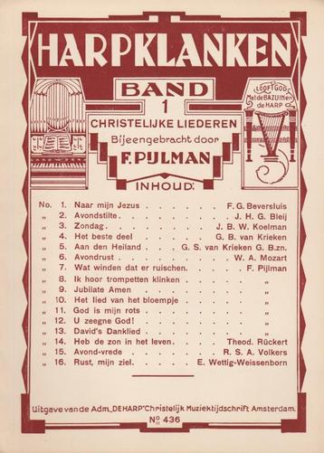 F.Pijlman - HARPKLANKEN - BAND 1 beschikbaar voor biedingen