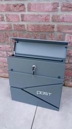 Brievenbus Mailbox Antraciet Soft Close deksel 37x10x37cm, Tuin en Terras, Brievenbussen, Ophalen of Verzenden, Nieuw, Staal, Wandbrievenbus