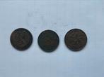 21/2 cent munt uit 1877, 1929 en 1941, Ophalen of Verzenden