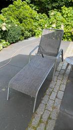 Antraciet verstelbaar ligbed, Ophalen of Verzenden, Zo goed als nieuw, Aluminium, Verstelbaar