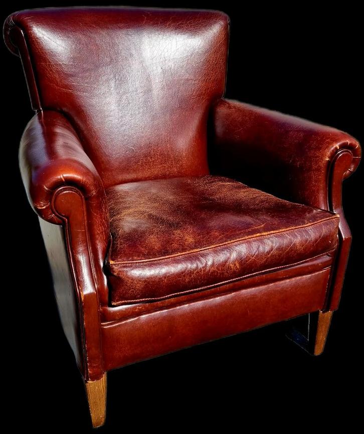 Luxe Schapenleren Fauteuil Muylaert, Huis en Inrichting, Fauteuils, Gebruikt, Leer, 75 tot 100 cm, 75 tot 100 cm, Ophalen of Verzenden