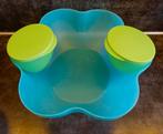 Tupperware Chip'N dip bloem+2 kommetjes Blauw-Groen NIEUW, Ophalen of Verzenden, Nieuw, Groen, Bak of Kom