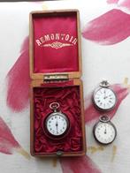 Zilveren zakhorloges 3 stuks één met kast,remontoir., Sieraden, Tassen en Uiterlijk, Horloges | Antiek, Overige merken, Zakhorloge