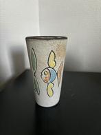 Vintage Boonstra keramiek vaas,maanvis decor,hoog 16 cm, Antiek en Kunst, Antiek | Keramiek en Aardewerk, Ophalen of Verzenden