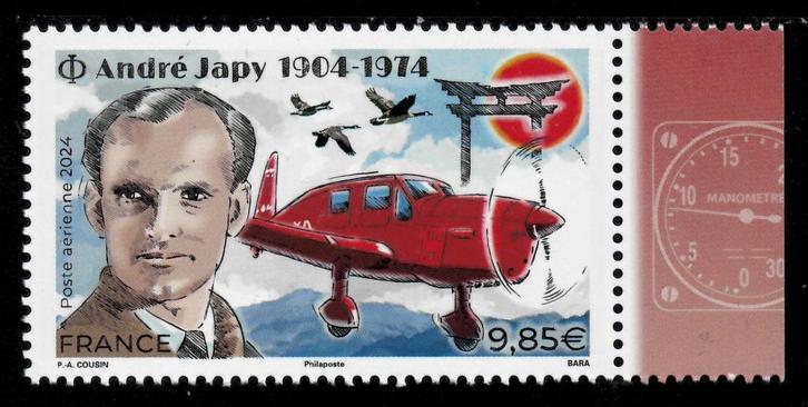 Jaar 2024 Y&T PA97 André Japy., Postzegels en Munten, Postzegels | Europa | Frankrijk, Postfris, Ophalen of Verzenden