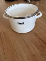 Witte Emaille Kookpan Home Catering, Kookpan of Snelkookpan, Overige materialen, Gebruikt, Inductieplaat