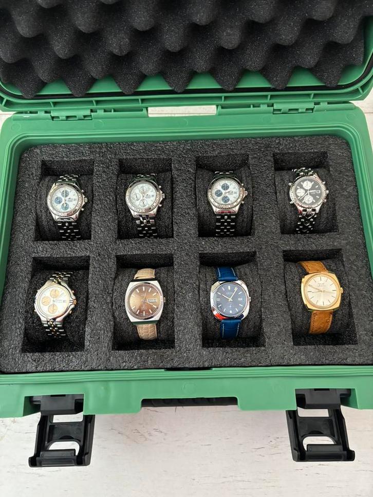 Collectie van horloges, Sieraden, Tassen en Uiterlijk, Horloges | Heren, Zo goed als nieuw, Seiko, Staal, Verzenden