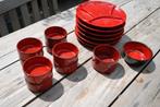 Fondue borden en kommen, Huis en Inrichting, Keuken | Servies, Gebruikt, Ophalen of Verzenden, Overige stijlen, Aardewerk