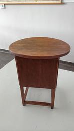 vintage tafeltje met vak naaitafel bijzettafel art deco, Antiek en Kunst, Antiek | Meubels | Tafels, Ophalen of Verzenden