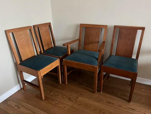 Penaat Museale Stoelenset Eiken Jaren 30, Antiek en Kunst, Antiek | Meubels | Stoelen en Banken, Ophalen
