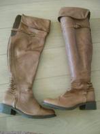 bruine leren  hoge laarzen, Kleding | Dames, Schoenen, Hoge laarzen, Bruin, Ophalen of Verzenden, Zo goed als nieuw