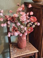Boeket zijde bloemen oud roze bordeaux in vaas ( tulp ), Ophalen of Verzenden, Nieuw