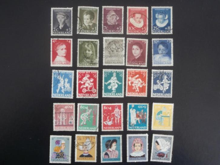 NL 1956-1966; KAVEL 10 series KINDERZEGELS 2 FOTO'S, Postzegels en Munten, Postzegels | Nederland, Gestempeld, Na 1940, Verzenden
