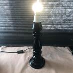 Mooie pilaarlamp, zwartgeverfd mat in goede staat., Gebruikt, 50 tot 75 cm, Klassiek, Ophalen of Verzenden