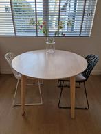 IKEA LISABO tafel Essen fineer rond 105cm, Huis en Inrichting, Tafels | Eettafels, Ophalen, Zo goed als nieuw, Vier personen, Overige houtsoorten