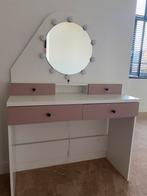 Kaptafel Trasman Vanity Star roze/wit, Huis en Inrichting, Tafels | Kaptafels, Ophalen, 100 tot 150 cm, 50 tot 100 cm, Zo goed als nieuw