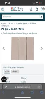 2 dozen pogo beach Matt designtegels, Doe-het-zelf en Verbouw, Tegels, Nieuw, Minder dan 5 m², Wandtegels, Keramiek
