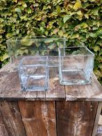 GLAZEN ACCUBAKKEN / VAZEN, Overige kleuren, Ophalen of Verzenden, Minder dan 50 cm, Glas