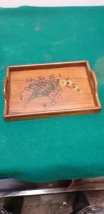 -	dienblad hout met tekening bloemen, Ophalen of Verzenden, 'T Olde Gre-j, Info@toldegrej.nl, Endepoelstraat 20f Didam