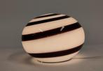 Vintage glazen tafellamp Swirl Ilu design zebra lamp glas, Gebruikt, ., Ophalen of Verzenden, Glas