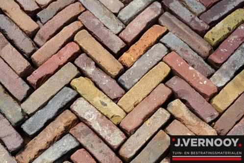 Oud gebakken klinkers waal /5duimer Bont, Tuin en Terras, Tegels en Klinkers, Gebruikt, Klinkers, Keramiek, 10 m² of meer, Ophalen