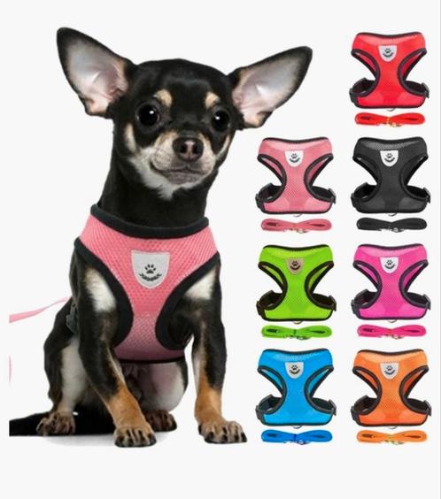 Hondentuig en Kattentuigje Met Looplijn Roze Maat S 1tot 2kg, Dieren en Toebehoren, Hondenkleding, Nieuw, Ophalen of Verzenden