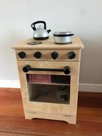 Leuk Speelkeukentje met pannenset, Kinderen en Baby's, Speelgoed | Houten speelgoed, Ophalen, Gebruikt, Meubelstuk of Keukentje