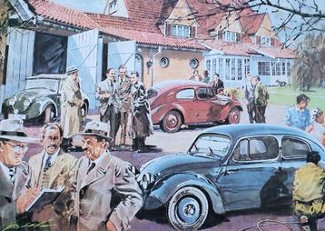 VW - KdF  - poster van de oerkever uit 1936 beschikbaar voor biedingen