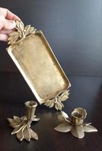 Art Deco bronzen set kandelaars “ART PARIS” – massief brons, Antiek en Kunst, Ophalen of Verzenden, Brons