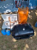 Camping gaskookplaat, gas barbecue, gasfles (Spanje), Tuin en Terras, Ophalen of Verzenden, Gebruikt