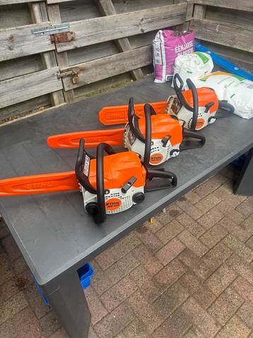 3 x Stihl kettingzaag / motorzaag als NIEUW scherpe ketting  beschikbaar voor biedingen