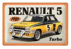 Renault R5 Turbo 1980.  Metalen wandbord ., Auto diversen, Overige Auto diversen, Ophalen of Verzenden