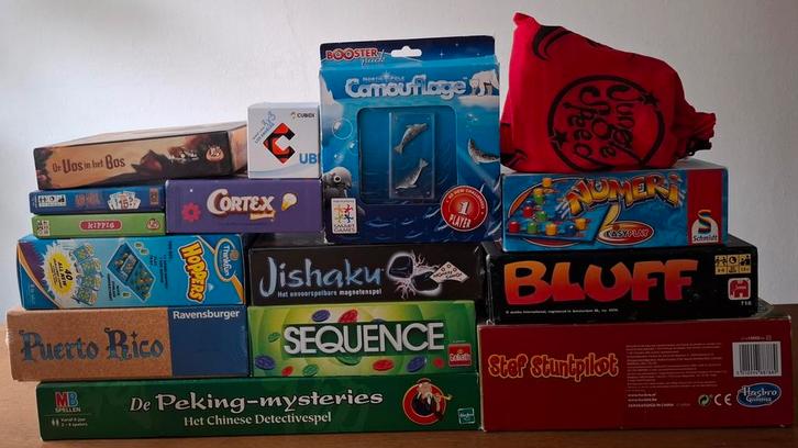 Pakket oa. Oh Hell Puerto Rico Sequence Bluff Kippig Cortex, Hobby en Vrije tijd, Gezelschapsspellen | Bordspellen, Gebruikt, Een of twee spelers