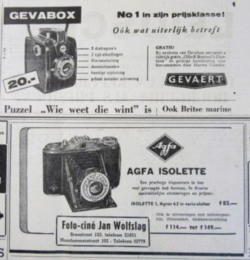 21 vintage advertenties reclames Agfa Gevaert 54-70 foto cam beschikbaar voor biedingen