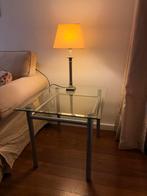 Glazen Bijzettafel, Huis en Inrichting, Tafels | Bijzettafels, Gebruikt, 55 tot 75 cm, Glas, Modern