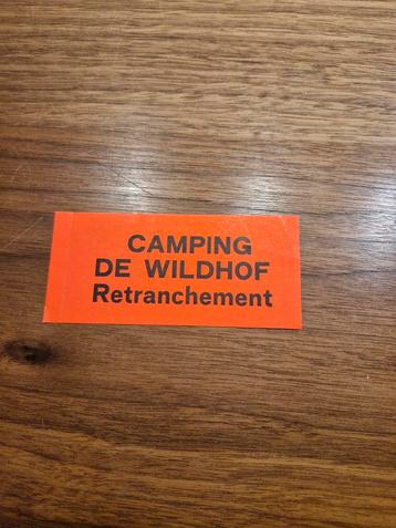 2648 Sticker Camping de Wildhof Retranchement beschikbaar voor biedingen