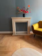 Marmeren zandkleur schouw natuursteen, Huis en Inrichting, Haarden, Ophalen, Gebruikt, Vrijstaande haard