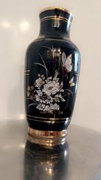 Vintage Griekse vaas met gouden details, 50 tot 75 cm, Zwart, Aardewerk of Porselein, Ophalen of Verzenden