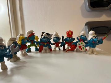 Smurfen Beeldjes Collectie - Vintage Figuren Set (9 stuks) beschikbaar voor biedingen