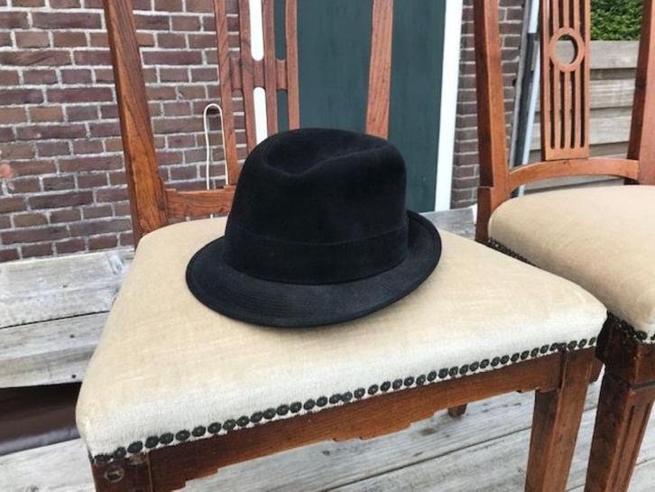hoed heren Eduard Pelger Den Haag Dobbs Fifteen, Kleding | Heren, Kostuums en Colberts, Zo goed als nieuw, Zwart, Ophalen of Verzenden