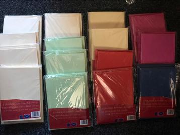 16 pakken Ruim 140 enveloppen 16x11,5 +dubbele kaarten 21x15 beschikbaar voor biedingen