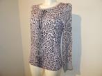 Marccain jaguar print truitje zijde voile mouwen N3/38, Kleding | Dames, Maat 38/40 (M), Overige kleuren, Verzenden, Zo goed als nieuw
