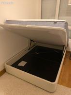 Bed met opbergruimte IKEA KVITSÖY, Huis en Inrichting, Slaapkamer | Bedden, Ophalen, Wit, 140 cm, Zo goed als nieuw