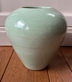 Tapse vaas groen 20cm hoog gat=9cm, Huis en Inrichting, Woonaccessoires | Vazen, Ophalen of Verzenden, Minder dan 50 cm, Groen