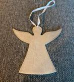 Zilveren zware metalen kerstengel raam of deur hanger, Ophalen of Verzenden, Zo goed als nieuw