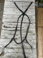 Borsttuig + Martingaal zwart leer maat cob, Dieren en Toebehoren, Paarden en Pony's | Hoofdstellen en Tuigage, Ophalen of Verzenden