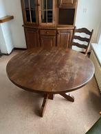 Antieke ronde eettafel, Huis en Inrichting, Tafels | Eettafels, Ophalen, Gebruikt, Rond, 100 tot 150 cm