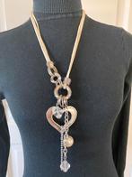 GRATIS Zilverkleurige ketting met creme veters, Ophalen, Overige kleuren, Zo goed als nieuw, Overige materialen