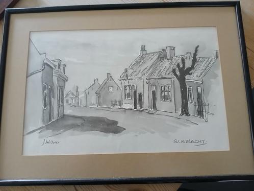 Sliedrecht JW Ooms gesigneerd, Antiek en Kunst, Kunst | Schilderijen | Klassiek, Ophalen of Verzenden